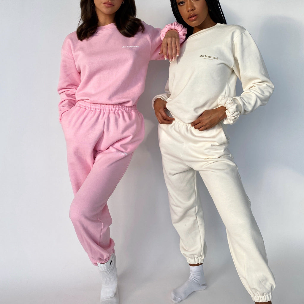 Baby pink 2025 oversized joggers