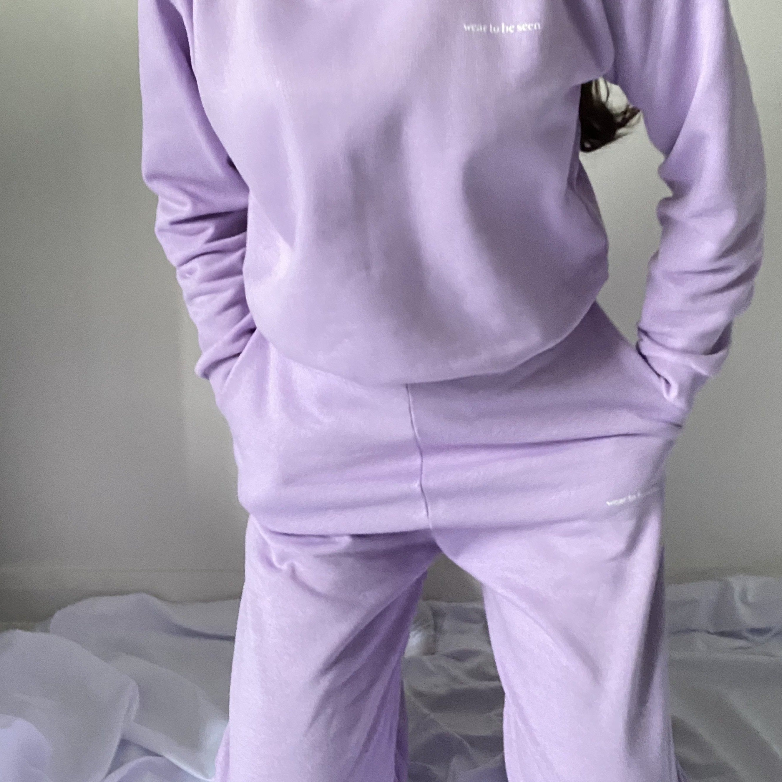 Lilac oversized joggers sale