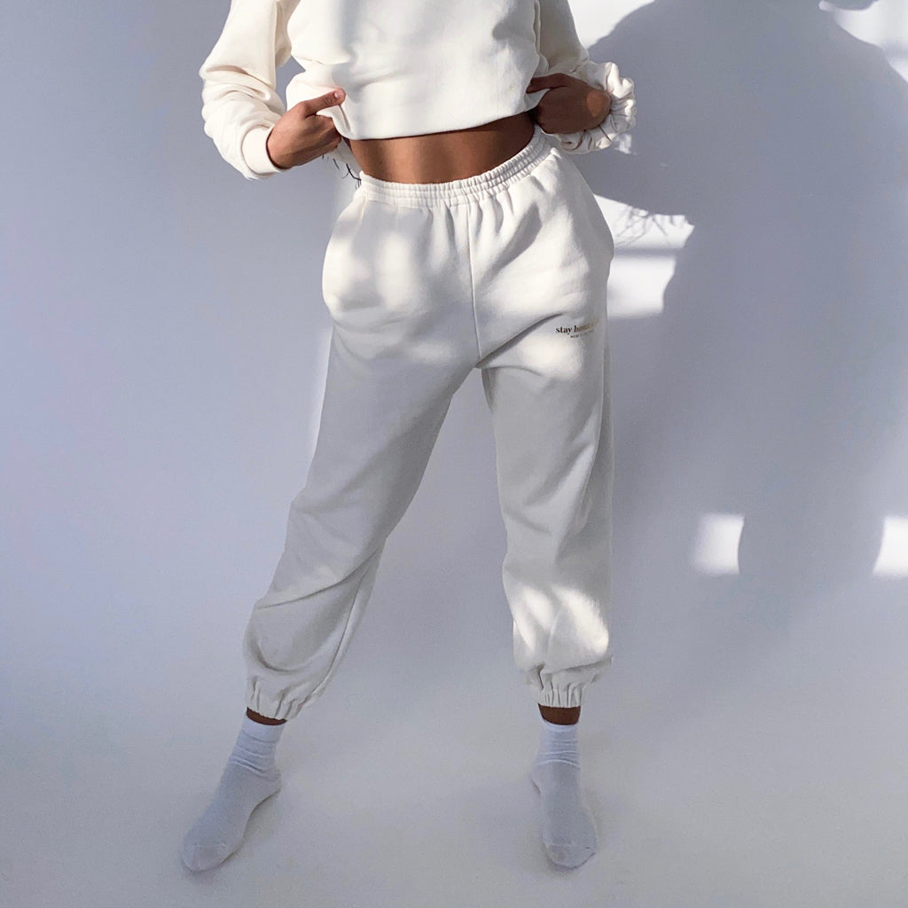 Cream best sale oversized joggers